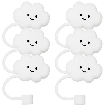 6pcs Plugs Reusable Straw Tips Straw Caps Covers