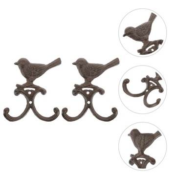 ЧУГУННЫЕ КРЮЧКИ ВЕШАЛКИ ДЛЯ ПТИЦ ВИНТАЖНЫЙ ДЕКОР 2