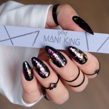 Пилочка для ногтей 80/100, прямая одноразовая, набор Mani King, 25 шт.