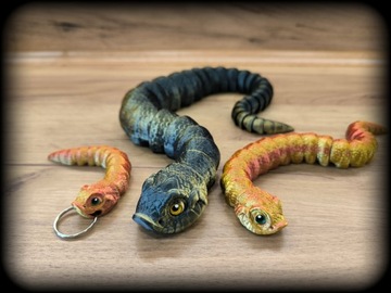 ФИГУРКА ГЕТЕРОДОНА ИГРУШЕЧНОЕ УКРАШЕНИЕ ЗМЕЯ HOGNOSE ЗМЕЯ ОРНАМЕНТ 3D ПЕЧАТЬ