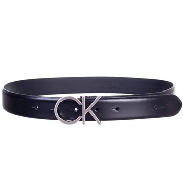 CALVIN KLEIN DAMSKI PASEK DO SPODNI RE-LOCK CK LOGO BELT CZARNY r.90