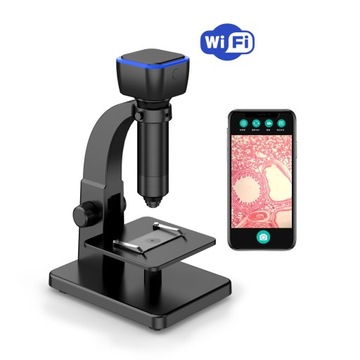 МИКРОСКОП x2000 WiFi ПК Android iOS Windows Планшет 5 Мпикс Двойной ОБЪЕКТИВ