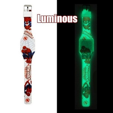 Часы «Человек-паук» со светодиодной подсветкой