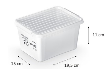 КОНТЕЙНЕР-ОРГАНИЗАТОР С КРЫШКОЙ 2 л whiteline
