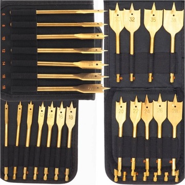 СВЕРЛА ПО ДЕРЕВО С ПЛОСКИМ ПОВЕРХОМ 16 шт.