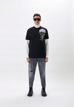 PHILIPP PLEIN r. M logo t-shirt skull CZASZKA PP