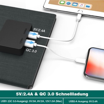 МОНОКРИСТАЛЛИЧЕСКОЕ СОЛНЕЧНОЕ ЗАРЯДНОЕ УСТРОЙСТВО 30 Вт QC 3.0 USB/USB-A