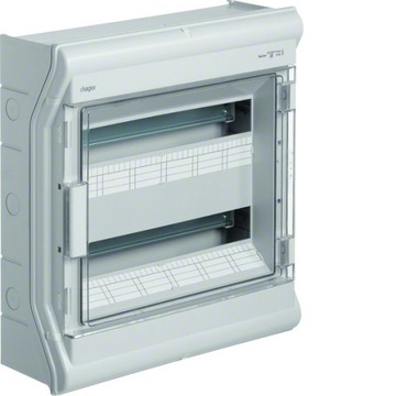 Rozdzielnica hermetyczna natynkowa 2x18 IP65 Vector VE218L HAGER