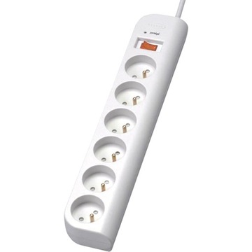 Belkin - Listwa antyprzepięciowa 476J, 6x AC EU z kablem 1 m, do 476 dżuli