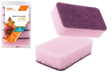 ГУБКИ ДЛЯ ПОСУДЫ РАВИ ЭТНА 5 ШТ.