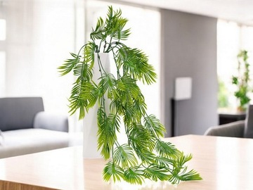 ИСКУССТВЕННЫЕ ЛИСТЬЯ XXL ЗЕЛЕНАЯ НАСТЕННОЕ РАСТЕНИЕ ПОДВЕСНОЕ 75 СМ ТОЛЩАЯ ПЕРЕГРУЗКА