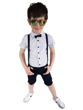 Komplet elegancki letni granatowy 86