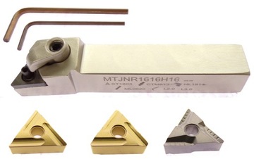 НОЖ СКЛАДНОЙ ПОВОРОТНЫЙ 16х16мм MTJNR 1616 H16 + ТРИ ПЛАСТИНЫ TNMG 1604