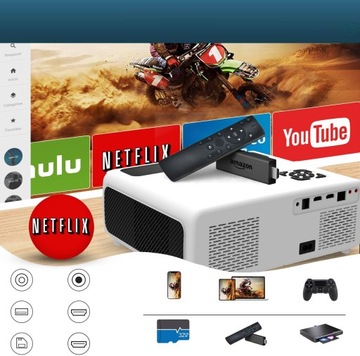 Проектор Светодиодный проектор WiFi Android TV FULL HD 4K 24000lm 800 ANSI Автофокус