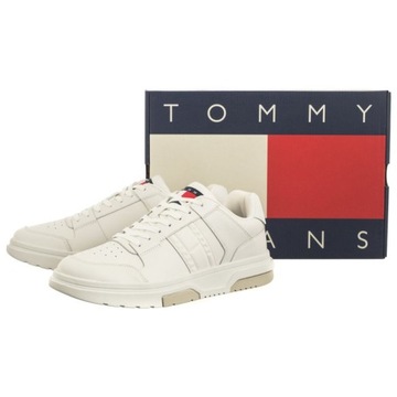 Buty Sneakersy Męskie Tommy Hilfiger The Brooklyn Leather Ecru Białe