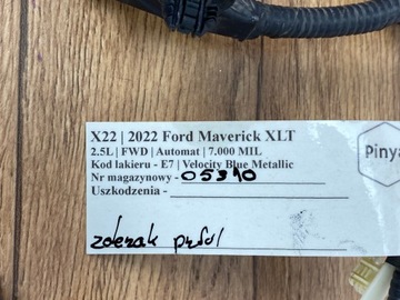 PŘÍVOD SVAZEK NÁRAZNÍKU PŘEDNÍ FORD MAVERICK 2022+ USA