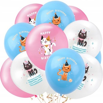 BALONY URODZINOWE HAPPY BIRTHDAY KOTY KOTKI