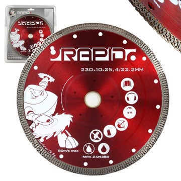 TARCZA DIAMENTOWA 230 CIĘCIA GRESU GLAZURY KAMIENI