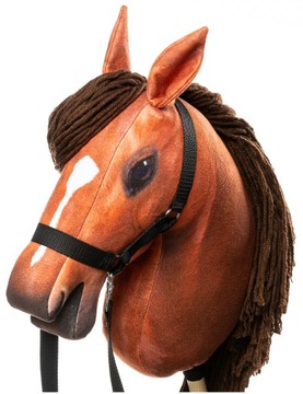 KOŃ NA KIJU HOBBY HORSE SKIPPI KONIK NA PATYKU DLA DZIECKA KOLOR BURSZTYN