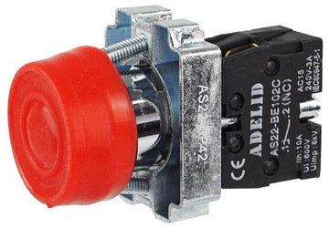 PRZYCISK STEROWNICZY CZERWONY STOP IP66 METAL BP42