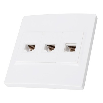 Настенная панель Ethernet Cat 6, 3 порта, гнездо-мама Keystone MY
