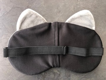 OPASKA NA OCZY MASKA DO SPANIA SNU RELAKSU KOT AKSAMITNA OLDMAN NA GUMCE