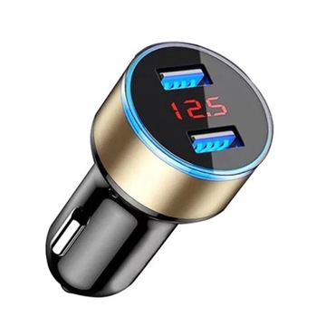 QC 3.0 ładowarka samochodowa wielofunkcyjny wyświetlacz LED dual USB
