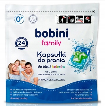 Bobini kapsułki do prania bieli i kolorów 24szt