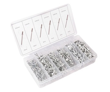 ЗАКЛЕПКИ НАБОР ЗАКЛЕПОК СО СТАЛЬНОЙ РУЧКОЙ 400