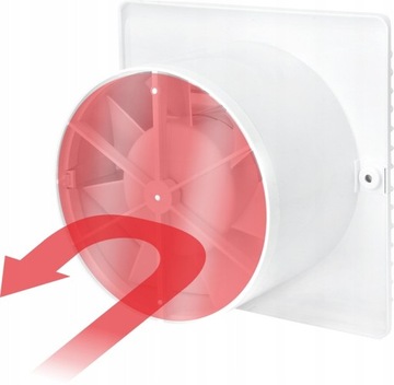 ДОМАШНИЙ НАСТЕННЫЙ ВАННЫЙ ВЕНТИЛЯТОР FI 100 С КОМПЛЕКТОМ ОБРАТНЫХ КЛАПАНОВ