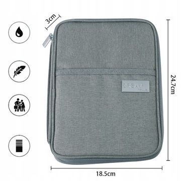ЧЕХОЛ-ОРГАНИЗАТОР, ПУТЕШЕСТВЕННЫЙ БУМАЖНИК ДЛЯ ДОКУМЕНТОВ, СЕРЫЙ
