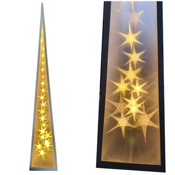 РОЖДЕСТВЕНСКАЯ ЕЛКА ПИРАМИДА LED ВРАЩАЮЩИЕСЯ ЗВЕЗДЫ 16*16*90СМ 230В