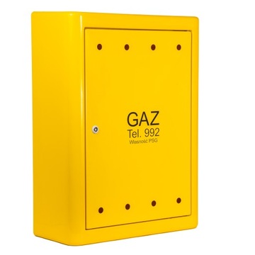 Szafka gazowa na 2 gazomierze 600x800x250 żółty