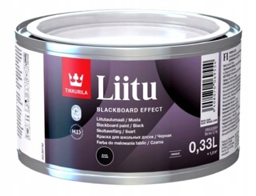 TIKKURILA LIITU 0,33L FARBA TABLICOWA DO MALOWANIA TABLIC - BLACK - CZARNY