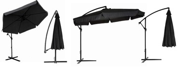 САДОВЫЙ ЗОНТ 350см, ЖИДКИЙ СКЛАДНОЙ, С РУЛЕВОЙ СТРЕЛОЙ + КРЫШКОЙ