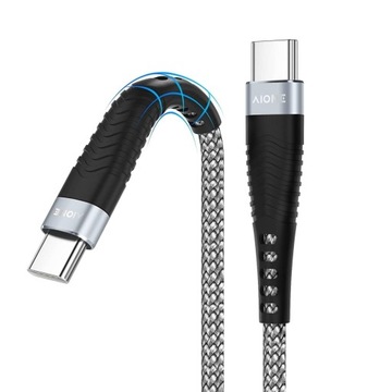 KABEL USB C - TYPE-C WYTRZYMAŁY PREMIUM 3A 60W