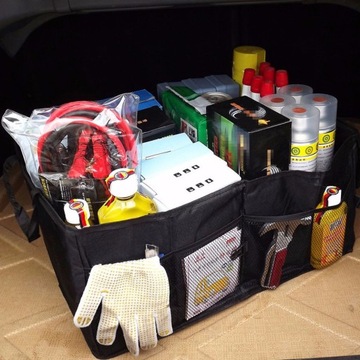 СУМКА-ОРГАНИЗАТОР ДЛЯ БАГАЖНИКА АВТОМОБИЛЯ, БАГАЖНИК АВТОМОБИЛЯ, XL, ЧЕРНЫЙ, ТВЕРДЫЙ