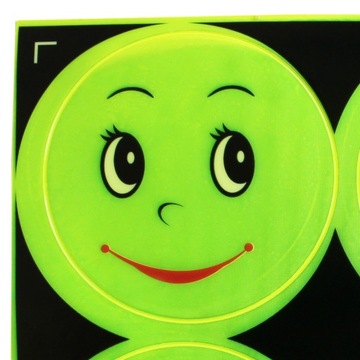 СВЕТООТРАЖАЮЩИЕ НАКЛЕЙКИ УЛЫБКИ ЖЕЛТЫЕ ДЛЯ ВЗРОСЛЫХ ДЕТЕЙ 11 ШТ.