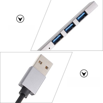 Разветвитель USB HUB 3.0 серый 25X1,5CM