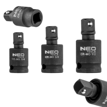 NEO НАБОР УДАРНЫХ ШАРНИРОВ 3 ШТ 1/4'' 3/4'' 1/2 CR-MO 10-256