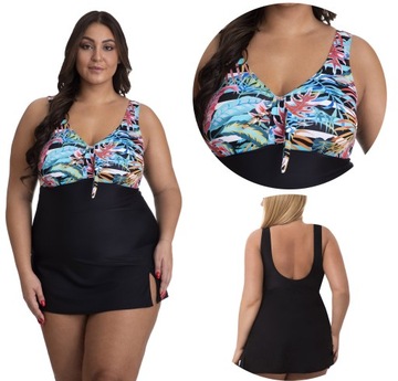 DUŻE MODNE TANKINI PLAŻOWE 46 48 50 STRÓJ KĄPIELOWY W DUŻYM ROZMIARZE 4XL