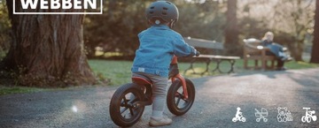Розовый беговел, легкий велосипед для девочек, 12 колес, толкатель Webben