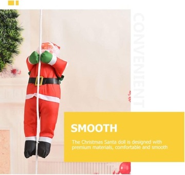 КРАСИВЫЙ ОРНАМЕНТ САНТА-МОРОЗ ВЗЛАБЫВАЕТСЯ ПО ВЕРЕВКЕ