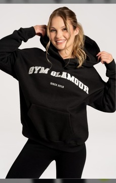 BLUZA COLLEGE CZARNA GYM GLAMOUR S