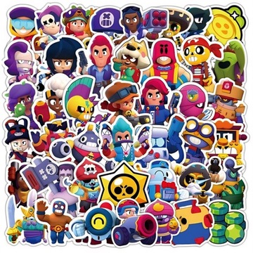 50SZT NAKLEJKA GRAFFITI BRAWL STARS SERIA WODOODPORNA NAKLEJKA NA BAGAŻ