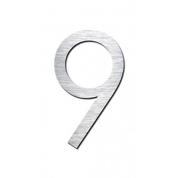 Номер HOME в цвете INOX, большая цифра 30 см.