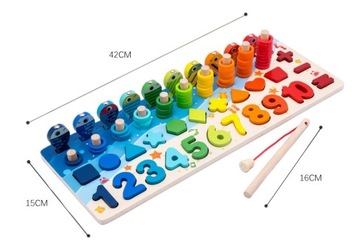 Деревянные фигурки Монтессори «Рыбка» Abacus IW143