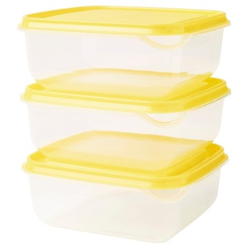 IKEA PRUTA - pojemnik na żywność 0.6L 3 sztuki