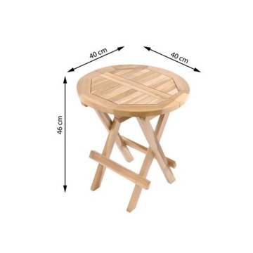 Складной садовый стол DIVERO из тикового дерева.