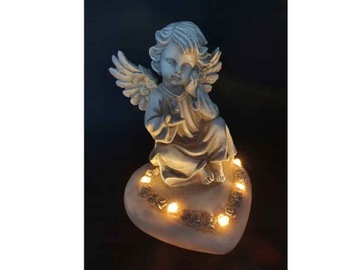 СВЕТОДИОДНАЯ СВЕЧА АНГЕЛ электронная ФИГУРКА СВЕТОДИОДНЫЙ АНГЕЛ для БАБУШКИ МОГИЛЫ ДЕДА
